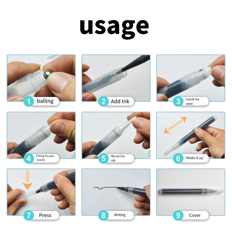 6Pcs 명확한 빈 브러시 펜 리필 가능한 아크릴 빈  - Midsole Marker Paint 리뷰 및 가격